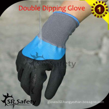 SRSAFETY 13G Knitted nylon Liner Dipping Nitrile Gloves